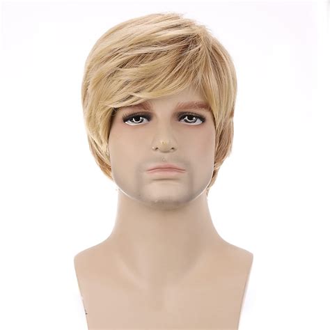 short blond wig|short blonde wig male.